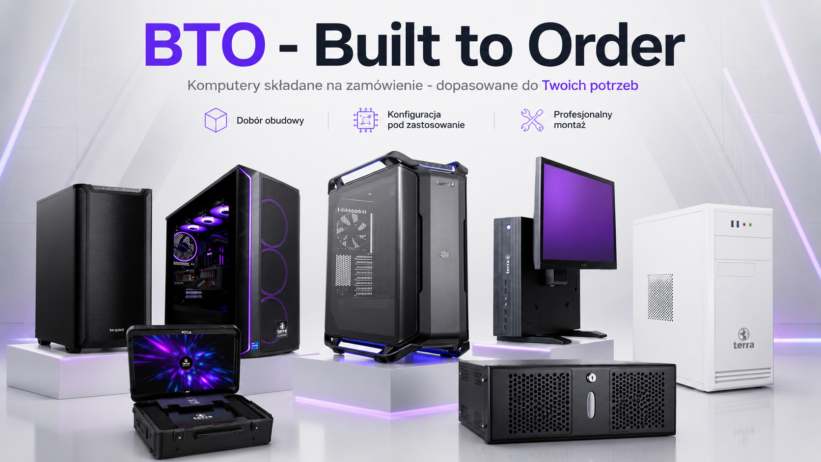 BTO Built to Order — schemat procesu konfiguracji komputerów TERRA na zamówienie dla placówek medycznych